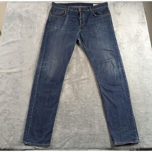 Rag & Bone Standard Issue Jeans Mens 40x34 Blue Fit 2 Slim Button Fly USA READ